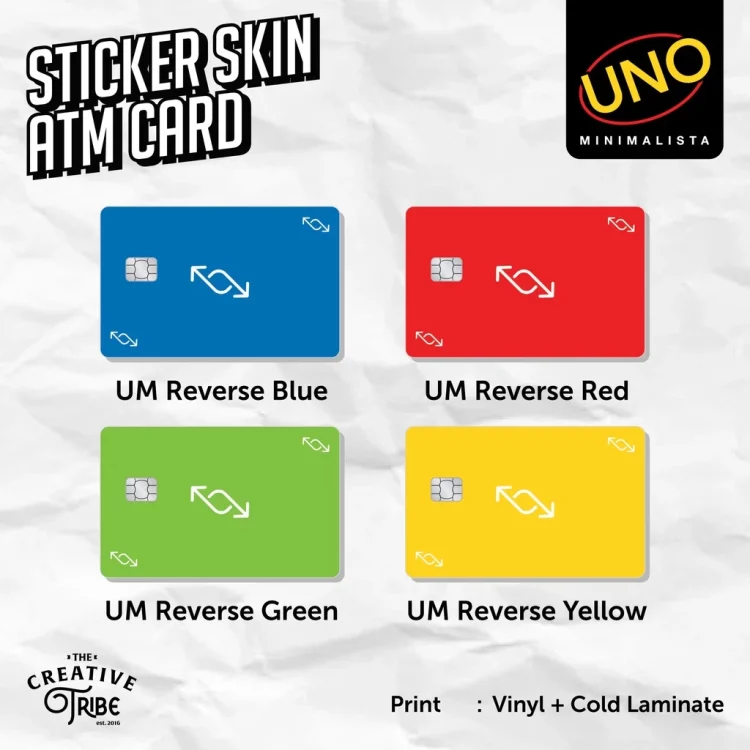 Sticker Skin Card Uno Minimalista - ATM Vinyl Debit Credit Emoney Flazz Stiker