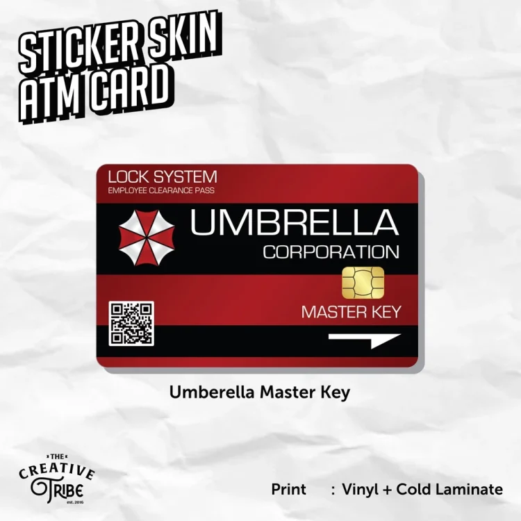 Umberella Master Key - Sticker Skin Card - Vinyl ATM Debit Credit Emoney Flazz Stiker