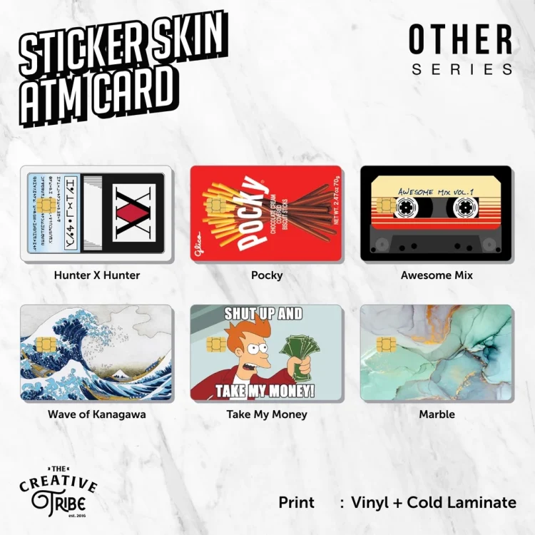 Sticker Skin Card Series - Vinyl ATM Debit Credit Emoney Flazz Stiker