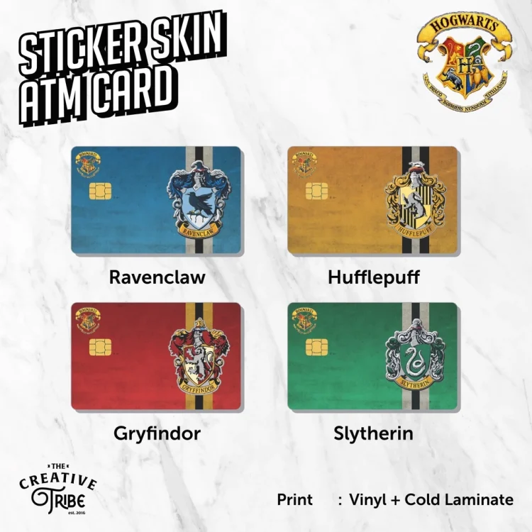 Sticker Skin Card Hogwarts - ATM Vinyl Debit Credit Emoney Flazz Stiker Kartu