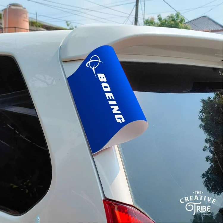 Aero & Space - Label Tag Mobil - Variasi Penutup Pintu Bagasi - Hiasan Stiker Lego Mobil Viral Nasa
