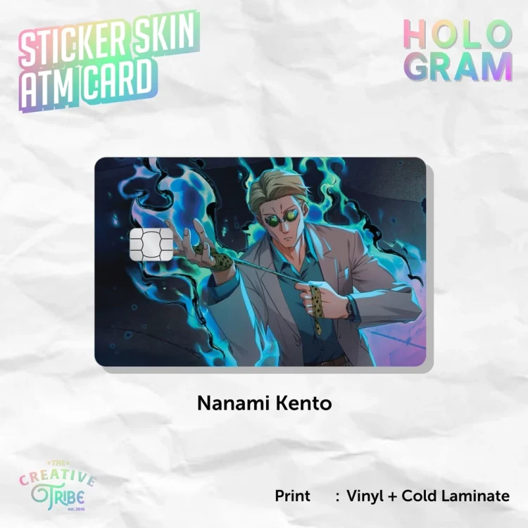 Nanami Kento - Sticker Skin Card HOLOGRAM - Vinyl ATM Debit Credit Emoney Flazz Stiker Jujutsu Kaisen