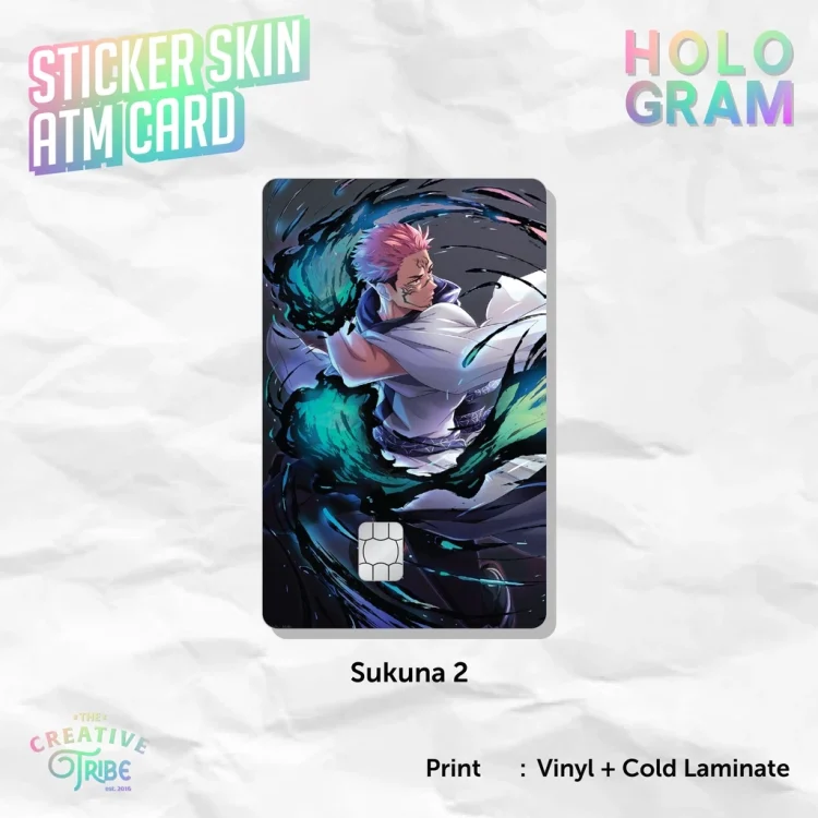 Sukuna 2 - Sticker Skin Card HOLOGRAM - Vinyl ATM Debit Credit Emoney Flazz Stiker Jujutsu Kaisen