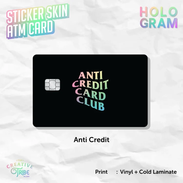 Sticker Skin Card HOLOGRAM Anti Credit Card Club - Vinyl ATM Debit Credit Emoney Flazz Stiker
