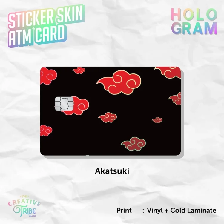 Sticker Skin Card HOLOGRAM Akatsuki - Vinyl ATM Debit Credit Emoney Flazz Stiker