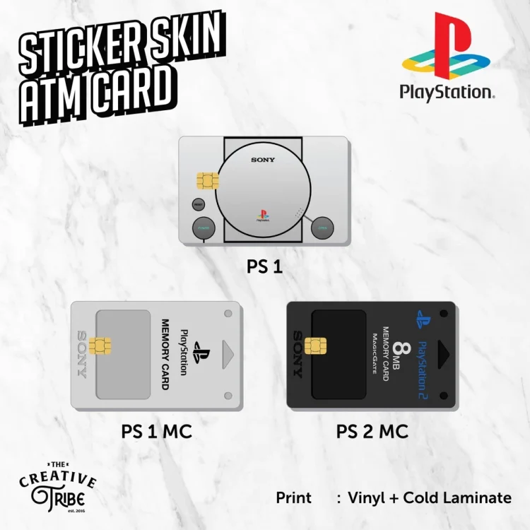 Sticker Skin Card PS Memory Card - Vinyl ATM Debit Credit Emoney Flazz Stiker