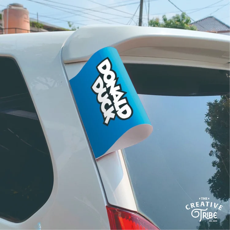 Donald Mickey - Label Tag Mobil - Variasi Penutup Pintu Bagasi - Hiasan Stiker Lego Mobil Viral