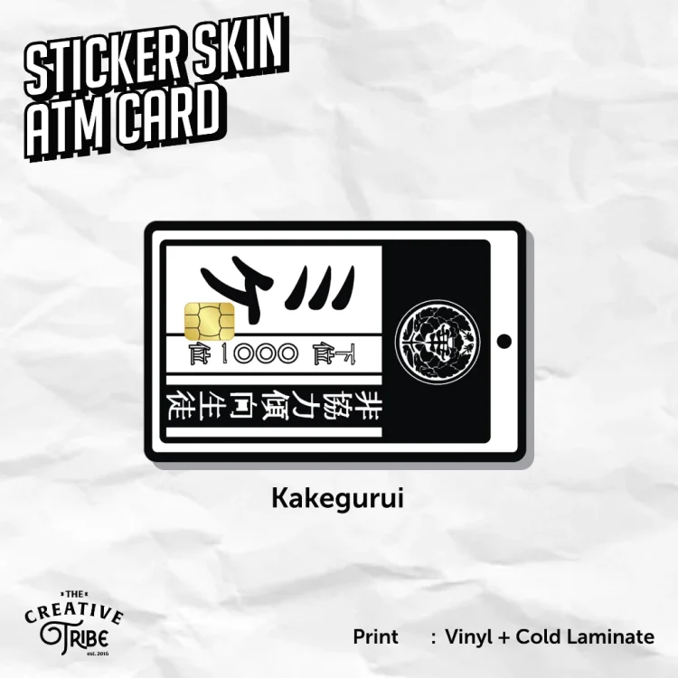 Kakegurui - Sticker Card Skin - Vinyl ATM Debit Credit Emoney Flazz Stiker
