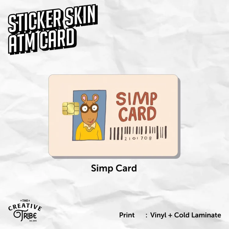 Simp Card - Sticker Card Skin - Vinyl ATM Debit Credit Emoney Flazz Stiker