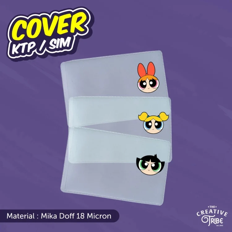 Powerpuff Girls  - Cover KTP / SIM Karakter Unik - Sampul Plastik Mika Pelindung Kartu Cartoon