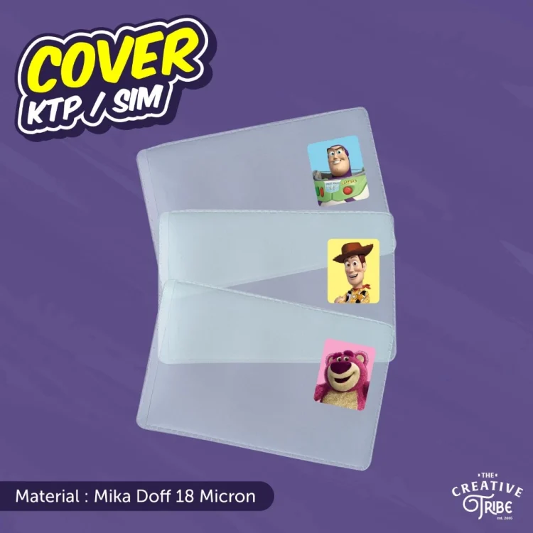 Pixar - Cover KTP / SIM Karakter Unik - Sampul Plastik Mika Pelindung Kartu Toy Story Monster Inc
