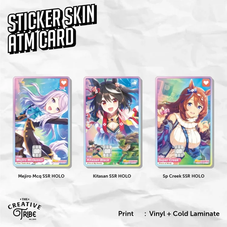 Sticker Skin Card HOLOGRAM Uma Musume - Vinyl ATM Debit Credit Emoney Flazz Stiker Kitasan