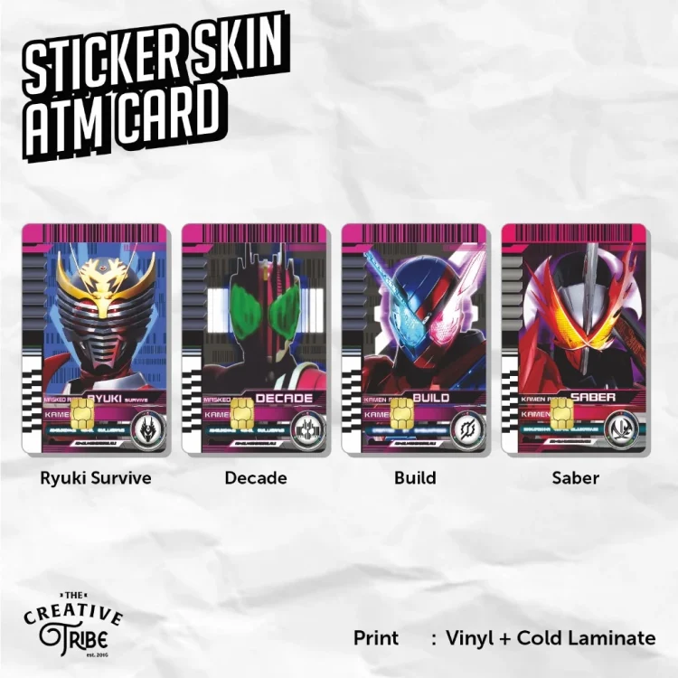 Kamen Rider - Sticker Card Skin - Vinyl ATM Debit Credit Emoney Flazz Stiker