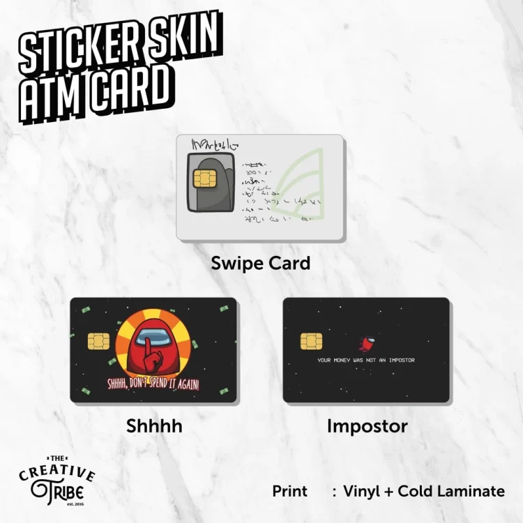 Sticker Skin Card Swipe Card - Impostor - ATM Vinyl Debit Credit Emoney Flazz Stiker